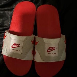 Nike Air Max Red and White Sandals